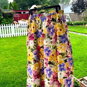 Floral flared skirt
